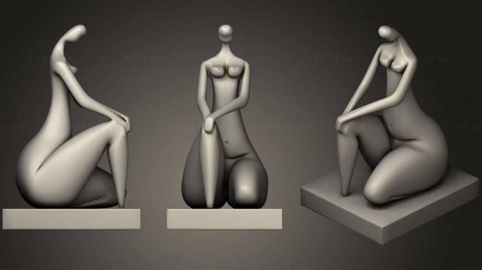 Статуэтки девушки (Скульптура Пламя, STKGL_0366) 3D модель для ЧПУ станка